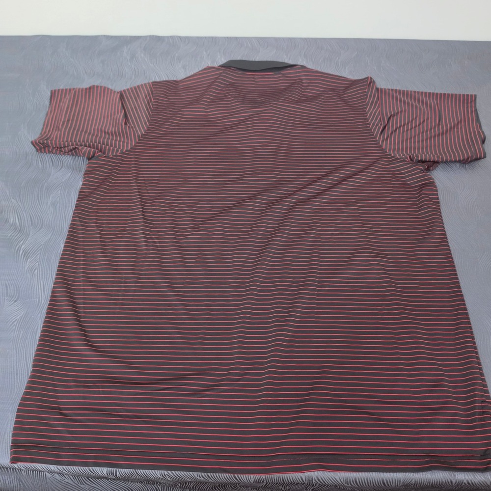 F&G Tech Polo Shirt Mens 2XL Black Red Excellent Whistling Straits Golf Striped - Picture 7 of 8